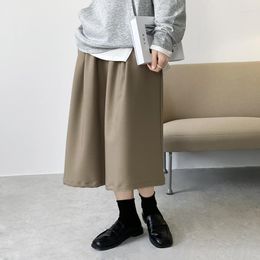 Saias de lã de cintura alta Womens Inverno 2022 Moda Streewear Salia plissada longa com cinto Ladies Casual Vintage preto