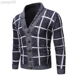 Men's Sweaters Men Vest Sweaters Single Breasted Plaid Casual Sweater Jackets Good Quality Male Slim Fit Knitting Sweater Jackets XXl L220831