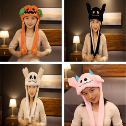 Halloween toy Ears can move Rabbit Hat cute air bag Christmas ball hats