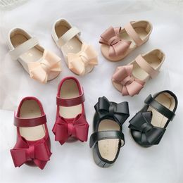 Sneakers Princess Baby Girls Shoes Lovely Bow Tie Children's Flats PU Leather Toddler Summer Spring Flowers 220830