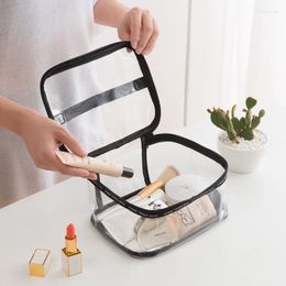 Storage Bags Portable Transparent TPU Cosmetic Bag 4-piece Set Women's Outdoor Travel Wash Organiser Waterproof Makeup Case