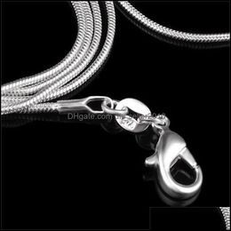 Chains Jewelry Bk Necklace Chains Choker Snake Inch Womens Fashion Smooth 16 18 1Mm 22 In For 1338 Q2 Drop Delivery 2021 Necklaces Pen Dhbq0