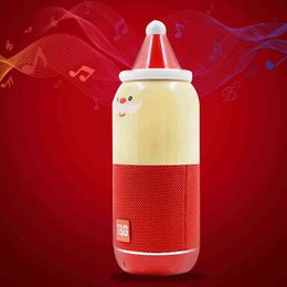 Portable Speakers TG520 Christmas Fashion Smart Portable Bluetooth Speaker Mini Wireless Column Music Center Loudspeaker TF FM for New Year Gift T220831