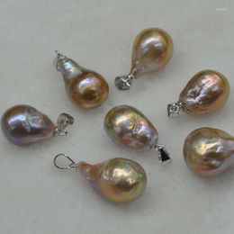 Pendant Necklaces Wholesale Various Natural Baroque Drop Pearl Pendants Q30202