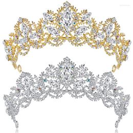 Headpieces GH0404D Bride Wedding Dinner Crown Rhinestone Hair Ornament Adult Big