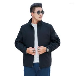 Men's Jackets L-8xl Autumn Large Jacket Loose Stand Collar Fat Casual Coat Zip Up Hoodie