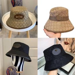 double wides UK - 22ss Whole 8style Classic Double G Letter Bucket Hat Fashion Men Women Wide Brim Hats PU Leather Fisherman Cap Sunshade Four S286L