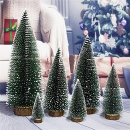 Christmas Decorations 6 Sizes Small DIY Tree Year's Mini Pine For Festival Home Decoration Santa Year Gift