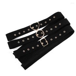 Belts Fashion Metal Geometric Buckle Pin Belt For Women Wide Black Velvet Fabric Waist Strap Lady Dress Jeans Trousers Waistband