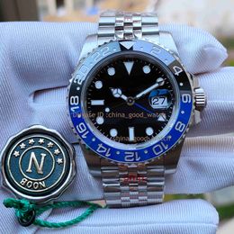 Super 5 Star NFFactory Mens Watch 40MM Black Blue Ceramic Bezel Automatic Cal.3285 Movement Men V12 904L Steel Bracelet Batman 40MM Luminous Sapphire Dive Watches