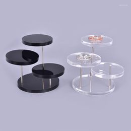 Hooks 3 Layers Jewelry Organizer Display Stand Clear Acrylic Stainless Steel Earring Bracelet Necklace Shelf