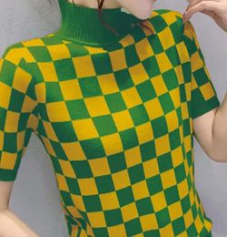 Women's Sweaters Sleeve Ice Silk Knitting Ladies T-Shirt Loose Splicing Korean Version New Show Thin Fashion Elegant Top