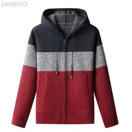 Men's Sweaters Men Winter Hooded Vests Casual Fit Sweater Coats Good Quality Male Slim Sweaters New Fashion Men Thicker Warm Sweater Coats L220831