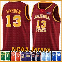 Arizona State Kyrie Kawhi James 13 Harden NCAA Leonard Irving Stephen 30 Curry Basketball Jersey Dwyane 3 Wade College LeBron