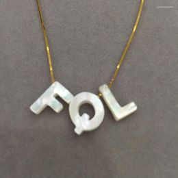 Pendant Necklaces Natural Sea Shell Alphabet Necklace Name Fashion Jewelry