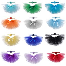 Tutu Skirt Girls Baby Birthday Party Fluffy Rainbow Black Colors Handmake Ballet Dance Skirts Halloween Christmas Costume 20220831 E3