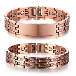 Bangle Mens Copper Health Healing Therapy Wristband Bracelet 83inch For Arthritis Free Adjustable Tool 220831