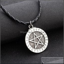 Pendant Necklaces Pentagram Necklace Religious Supernatural Statement Jewish Shield Star Of David Jewellery Best Friends Charm Yydhhome Dh5Lg