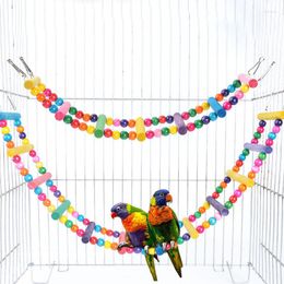 Other Bird Supplies 14/21/27/34/40/47/53/60cm Pet Swing Parrot Hammock Ladder Hamster Crawling Hanging Bell Chew Toy Cage Decoration