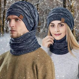 Berets Copious Caps Knit For Adult Women's Winter And Knitted Hats Warm Scarf Men's Fleece Hood Windproof Hat Cap