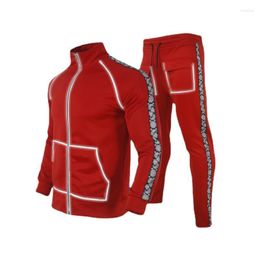 Men's Tracksuits Men's Men Outfit Set 2022 Autumn Men's Trend Casual Suit 3D Printing Long-sleeved Loose Pattern Sweatshirt Pants