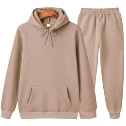 Men's Tracksuits Men's Men's Clothing Women's Tracksuit 2022 Autumn Winter Solid Colour Hoodie Sets Men Fashion Fleece Jogger