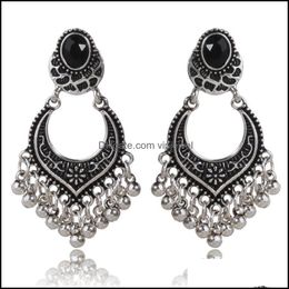 Dangle Chandelier New Bohemia Tassel Earrings Old Retro Carved Earings For Women Metal Coin Bells Fashion Jewellery Drop Deli Vipjewel Dhtnm