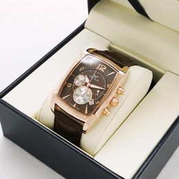 Watch Boxes Men's Luminous Waterproof Steel Band Hollow Automatic Mechanical