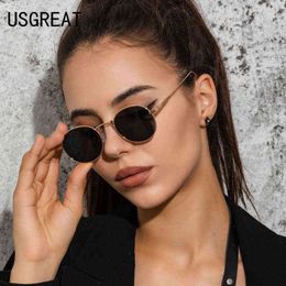 Sunglasses Round Metal Sunglasses Vintage Frame For Women Sunglasses Men Luxury Brand Design Sun Glasses Female Mirror Gafas De Sol UV400 T220831