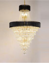 Luxury Modern Chandelier For Living Room Gold Home Decorate Staircase Lamp Large Fixture Spiral Design Hallway Cristal Light