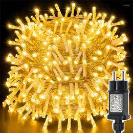 Strings DC24V Outdoor Christmas String Light Waterproof Plug In Fairy 8 Modes Twinkle Garland For Tree Holiday Wedding Decor