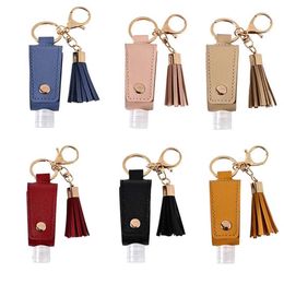 30ml New Portable Hand Sanitizer Bottle Keychain Holder Cleanser Cosmetic Container Removable Travel Cover Set Gel Bottle