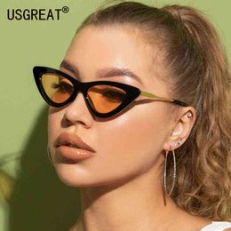 Sunglasses 2022 Brand Designer Cat Eye Sunglasses Women Cute Sexy Triangle Sun Glasses For Women Small Frame Cateye Oculos Vintage Eyewear T220831