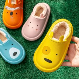 Slipper Baby Boy Girl Cartoon Winter Infant Toddler Child Plush Shoes Bedroom Indoor Anti Slip Warm Home 220830