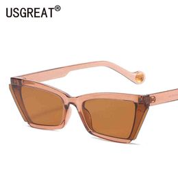 Sunglasses 2022 New Cat Eye Small Frame Sunglasses Women Men Flying Wing Lenses Personalised Sun Glasses Eyewear Glasses Fashion UV400 T220831