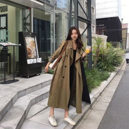 double wides UK - Women's Trench Coats 2022 Sale Spring Autumn Women's Coat Lapel Female Windbreaker Long Sleeve Lady Trend Casual Jacket Clothes