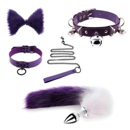 Beauty Items 5 pcs/set Plush Adult Game BDSM Set sexyx Cosplay Toy Kit for Couples Womens