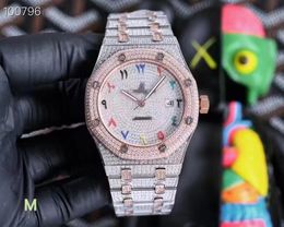Relógios de pulso gesso de luxo masculino Relógio de diamante de diamante de diamante de manobras de aço de aço, fivela original moda e bonita