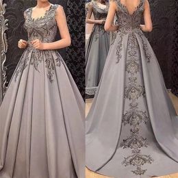 Party Dresses Vinca Sunny Gray Satin Evening Dresses Long Women Formal Party Nig 220823