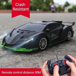 ElectricRC Car 1 16 4 Channels RC car With Led Light 24G Radio Remote Control Sports Highspeed Drift Boys Toys For Children 30M 220830