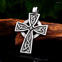 Pendant Necklaces Retro Cross Shape Necklace Men's Fashion Metal Map Accessories Party Jewellery