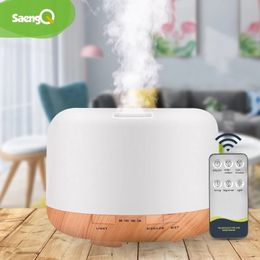 Essential Oils Diffusers saengQ Electric Aroma Air Humidifier 300ML 500ML 1000ML Ultrasonic Cool Mist Maker Fogger LED Oil 221201