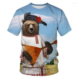 Men's T Shirts Brand Russia T-shirt Bear War Tshirt Military Clothes Gun Tees Tops Men 3d Shirt Cool Tee