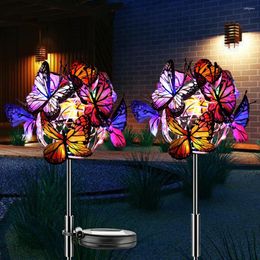 Solar Butterfly Ball Light Outside Decoration Yard Garden Waterproof Wedding Landscape Lawn Lamps For Country House Backyard