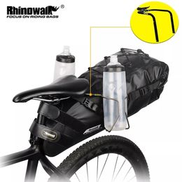 Panniers Bags Rhinowalk Bicycle Back Seat Saddle Or Stabilizer Bracket Rack 5L13L Waterproof Tail Bike Accessories 221201