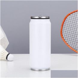 Tumblers Sublimation Cola Can Diy 450Ml Water Bottle In Bk Double Walled Stainless Steel Shape Tumblers Insated Vacuum With Dhgarden Dhbaw