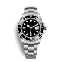 Estilo clássico relógios masculinos automáticos 40mm mostrador preto pulseira de aço inoxidável glidelock moldura cerâmica relógio de pulso mecânico masculino