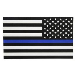 Rectangular Blue Lives Matter USA American Thin Blue Line Flag Car Decal Sticker New
