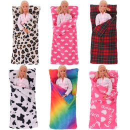 Doll Accessories s Christmas Clothes Sleeping Bags Plush Pajamas For 1 6 BJDBlythe Girl Toy 221130