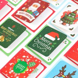 Other Event Party Supplies 24 Pcslot Christmas Greeting Card Kids Mini Blessing s Envelope Year Postcard Gift Xmas 221201